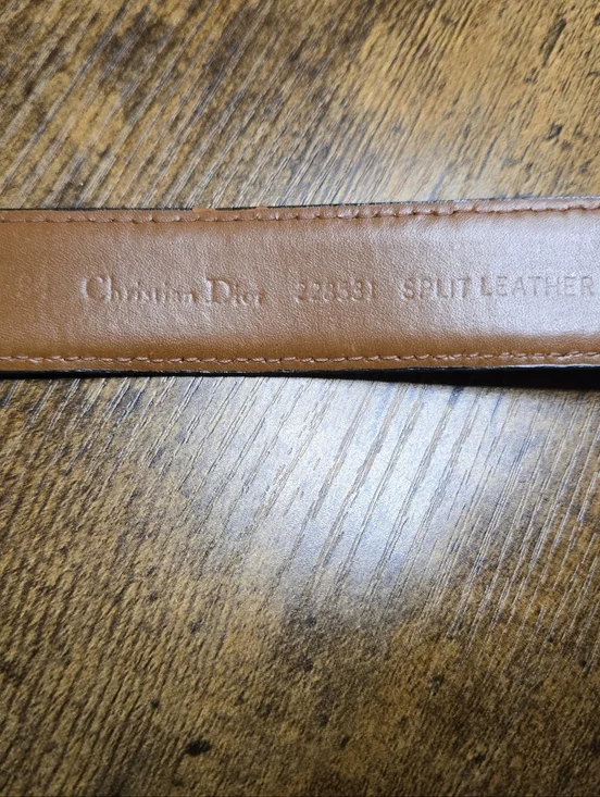 Dior Black Leather Men's Belt with Gold Buckle - Picture 11 of 16